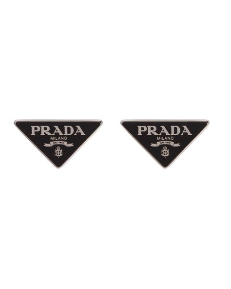 prada green earrings|Prada symbole earrings.